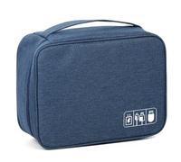Ujjdwiurgh Digital Data Cable Storage Bag Portable Multi-Functional Electronic Accessories Storage Bag,Blue
