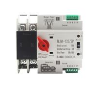 Ujjdwiurgh Din Rail 2P ATS Dual Power Automatic Transfer Switch Selector Switches Uninterruptible Millisecond Power Generator Easy Install Easy to Use