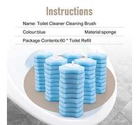 Ujjdwiurgh Disposable Toilet Cleaning System Disposable Toilet Flushable Refill Fresh Brush Flushable Refills - 60 Refills
