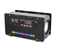 Ujjdwiurgh DIY Bluetooth Speaker Kit LED FM Radio USB Mini Home Sound Amplifier with Digital Display Soldering Project(Black) Easy Install Easy to Use