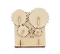 Ujjdwiurgh DIY Wooden Electric Gear Wheel Science Experiment Technology Puzzle Kit Learning Educational Material As Shown for Children