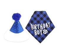 Ujjdwiurgh Dog Birthday Party Supplies,Pet Birthday Hat and Boy Doggy Birthday Bandana Set