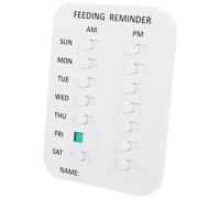 Ujjdwiurgh Dog Feeding Reminder Dog Fed Sign Flip Magnetic or Double Sided Adhesive Application Reminder to Feeding of Pets-2 Rows