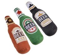 Ujjdwiurgh Dog Toys Pet Squeaky Beer Bottle Shaped Toy Chew Teeth Cleaning Chew Toy Pet Supplies