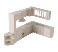 Ujjdwiurgh Doll house Miniature cabinet kitchen furniture molds home decor kit