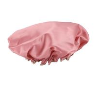 Ujjdwiurgh Double-Layer Shower Cap Women's Waterproof Hat Bathing Long Hair Bathing Headgear Hair Cover Oil Fume Dry Hair Cap Pink