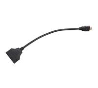 Ujjdwiurgh Dual male to female adapter cable connection 30 cm (black)