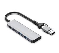 Ujjdwiurgh Dual-Port USB 3.0 HUB Expansion Dock Type-C to 4-Port Hub for Laptop Expansion