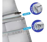 Ujjdwiurgh Dustproof& Heat-Reducing AC Hose Insulation Sleeve Zippered Design for 5.1In/5.9In Diameter Exhaust Hose Portable Protector