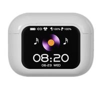 Ujjdwiurgh E11 Full Color Touch Screen Bluetooth Headset ANC Active Noise Reduction with Screen Display V8 Bluetooth Headset