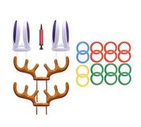 Ujjdwiurgh Easter Inflatable Ring Toss Party Games Indoor Outdoor Ears Ring Toss Toys Gift Party Favors