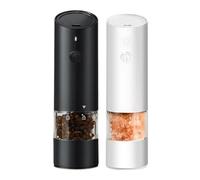 Ujjdwiurgh Electric Salt and Pepper Grinder Set, USB Rechargeable,Automatic Salt and Pepper Mill Grinder with Adjustable Coarseness
