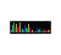 Ujjdwiurgh Electronic Clock LED Music Spectrum Sound Display RGB Colorful Light Atmosphere Lamp Pickup Level Indicator
