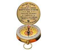 Ujjdwiurgh Enjoy, Compass Copper,Gift for Children Camping Hiking Pocket Portable Compass Easy Install Easy to Use,Husband to Wife