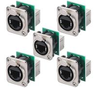 Ujjdwiurgh Ethercon Rj45 Chassis Socket,D-N8FDP RJ45 Feed/Pass Panel Mount Jack,D Series Cat5 RJ45 Vertical Panel-Mount Connector Easy to Use