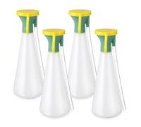 Ujjdwiurgh Eyewash Eye Wash Cup 4 Pieces 7.9 X 3.1 Inches Portable Eye Cleaner with Pressing Pipet for On-The-Go Use