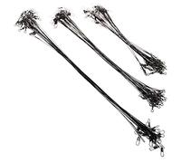 Ujjdwiurgh Fishing Line 60pcs Stainless Steel Wire Leader 15/23/30cm Line Black