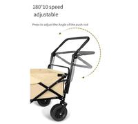 Ujjdwiurgh Foldable Cart Push Handle Extendable Cart Trolley Handle Accessories Wagon Cart Equipment for Flat Folding Cart