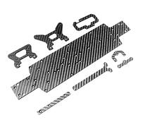 Ujjdwiurgh for 104001 1/10 RC Car Carbon Fiber Chassis Car Bottom Shock Tower Board Set Upgrade Parts Accessories