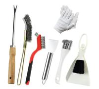 Ujjdwiurgh For Bird Cage Cleaning Brush Set 7 Pieces-Stainless Steel for Bird Droppings Scraper Pet Tool Kit for Bird Cages