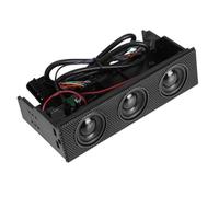 Ujjdwiurgh For Computer Case Front Panel Black Stereo Surround Speakers Built-in Mic for PC Gaming Loudspeakers