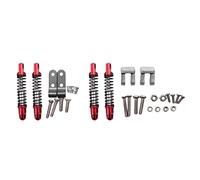 Ujjdwiurgh for D12 RC Car Upgrades Parts Metal Front & Rear Shock Absorbers Damper with Fixed Seat Accessories,Red