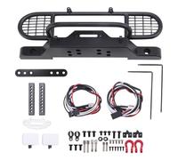 Ujjdwiurgh for TRX4 Metal Front Camel Trophy Bumper with Light for 1/10 RC Crawler Car TRX4-4