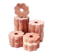 Ujjdwiurgh Fresh Cedar Scent Storage Set, 24 Cedar Blocks and Rings, for Clothes, Closets, and Drawer Freshener