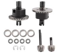 Ujjdwiurgh Front & Rear Differential and Gear Kit for Volcano 94123 94107 94111 94118 94166 1/10 RC Car Upgrade Parts