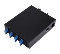 Ujjdwiurgh FTTH Fiber Optic Terminal Box 4 Ports LC Connectors 4 Core Single Mode Flange Pigtail LSZH Rail Type Design