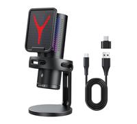 Ujjdwiurgh Gaming Microphone Professional Condenser Microphone RGB USB Wired Mic for PC Laptop Computer Podcast Gamer Karaoke
