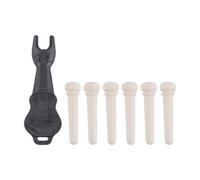 Ujjdwiurgh Guitar Cattle Bone Material Acoustic Guitar Bridge Pins with Pearl Shell Dot for Acoustic Folk Guitar Accessories
