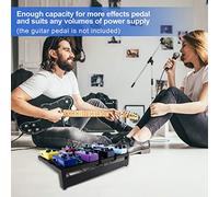 Ujjdwiurgh Guitar Pedalboard Guitar Effect Pedal Board Aluminum Alloy Pedalboard with Carrying Bag Effect Pedal Plate,Small Size