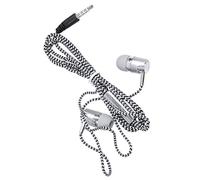 Ujjdwiurgh H-169 3.5mm MP3 MP4 Wiring Subwoofer Braided Cord, Headphones with Wheat Wire Control(Silver)