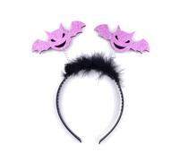 Ujjdwiurgh Halloween Bat Headband Day of the Dead Sequins Hairband Cosplay Costume Headpiece for Adult Kids Stage S Headwear