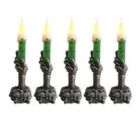 Ujjdwiurgh Halloween LED Light Skeleton Ghost Handheld Candle Light Home Table Decoration Home Decor Green