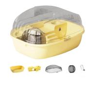 Ujjdwiurgh Hamster Cage Running Roller Skating Toy Transparent Castle Suitable Mice Hamster Guinea Pig Small Animals Accessories B