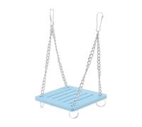 Ujjdwiurgh Hamster Toys Swing Hanging Gadget Wooden Cage Accessories Supplies Mouse blue
