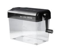 Ujjdwiurgh Hand Crank Paper Shredder Mini Document Paper Cutting Tool Receipts Ticket Bill Cutting Machine Office Supplies Black