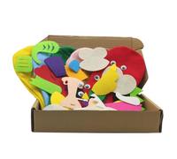 Ujjdwiurgh Hand Puppet Making Kit Making Handicraft Felt Toys for Children Make Your Own Sock Puppet