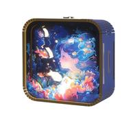 Ujjdwiurgh Hand Touch Cartoon DIY Wooden Stereo Atmosphere Lights Graduation Season Gifts Nightlight Gifts,A