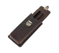 Ujjdwiurgh Handmade Genuine-Leather Fountain Pen Case Fountain Pencil Organizer Office School Stationery Supplies 3 Slots