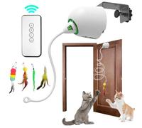 Ujjdwiurgh Hanging Electric Cat Toys for Indoor Cats Cat Teaser Toy Automatic Cat Toy White