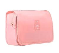 Ujjdwiurgh Hanging Toiletry Bag, Toiletry Bag, Waterproof Large Capacity Travel Size Toiletries, Makeup Organizer Bag Easy Install Easy to Use Pink