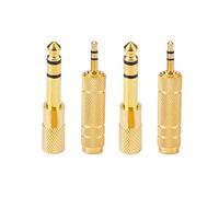 Ujjdwiurgh Headphone Adapter 6.35 mm (1/4 Inch) Male to 3.5 mm Female Stereo Adapter Plus 3.5 mm Stereo Male to 6.35 mm (1/4 Inch) Stereo Female, metal