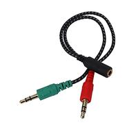 Ujjdwiurgh Headphone Splitter for Computer, Earphone Adapter for PC Audio & Mic, 3.5mm Female to Dual 3.5mm Male