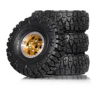 Ujjdwiurgh Heavy-Duty 60mm Metal Beadlock Wheel and Tire Kit for 1/24 RC Crawler Models FMS FCX24M TRX4M SCX24
