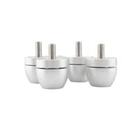 Ujjdwiurgh HiFi 4Pcs 33X30MM Ball with M8 Screw Shock Absorbing Pad Feet Stands for Speakers Amplifier Silver Easy Install