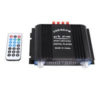 Ujjdwiurgh HiFi Sound Amplifier Digital 4 Channel Audio Amplifier Bluetooth Karaoke Player FM Radio Support Remote Control Black Easy Install