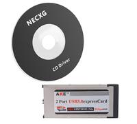 Ujjdwiurgh High-Speed Dual 2 Port USB 3.0 Express Card 34mm Slot Express Card PCMCIA Converter Adapter for Laptop Notebook